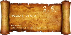 Handel Viola névjegykártya